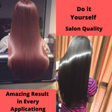 Brazilian Keratin Hair Treatment Complex DIY Kit Smoothing Keratin Treatment and Clarifying Shampoo - Professional Effective Fast Acting Formula (Plus Double Sided Brush)