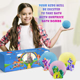 Bath Bombs for Kids with Surprise Inside Pony - Bath Bomb Kit with Toys - 3 Safe Organic Bath Balls for Girls - Gift Set for Teens, Kids, Baby