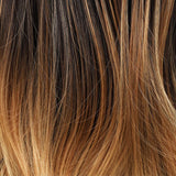 Ombre Wig Blonde Light Brown Middle Part Long Wavy Wig Heat Resistant Synthetic Daily Party Wig for Women