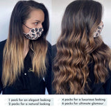 Maxfull Brown Balayage Tape In Hair Extensions Human Hair, Double Sided Silicon Glue In Real Remy Seamless Hair Extensions, 20pcs, 22inch, 50g