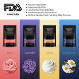 Wax Warmer Hair Removal kit,Professional home heater machine,Hot waxing melts pot stripless, facial body bikini brazilian with 4 pearl hard wax beans+Applicator sticks+Manicure set for Women & Men