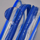 Hotop 4 Pieces Clear Make-up Bags Travel Toiletry Bag Organizers for Traveling, Business Trip and School, Water-proof (Blue)