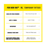 Inkbox, Temporary Tattoos, Semi Permanent Tattoo, One Premium Easy Long Lasting, Waterproof Inkbox Tattoo with For Now Ink. Lasts 1-2 Weeks, Whale Tattoo, Fish Food, 4x4in