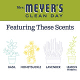 Mrs. Meyer's Clean Day Liquid Hand Soap, Cruelty Free and Biodegradable Formula, Lemon Verbena Scent, 12.5 oz- Pack of 3