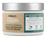 Dr.Miracle's Strong & Healthy Length Retention Leave In Cream. Contains Shea Butter, Rosemary and Grapeseed oil.