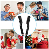 Beard Straightener with Beard E-Book and Beard Oil Hair Straightener Brush Beard Straightening Comb Gifts for Him Gifts for Men and Women