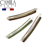 Camila Paris CP2937 French Hair Slides Clips for Women, Set of 3 Girls Side Slide-in Barrette Clip, Bobby Pins Hair Accessories for Women. Strong Hold No Slip Fashion Durable Styling, Made in France