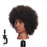 Hairginkgo 100% Human Hair Mannequin Head Hairdresser Training Head Manikin Cosmetology Doll Head (92092B0210)