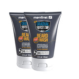 MENFIRST Gradual Gray Darkening Beard Wash For Men, Facial Hair Shampoo and Conditioner Cleans and Gradually Reduces White Beard Color with Every Wash For Natural Looking Results - Clean Ingredients, 4.6 oz, 2-Pack