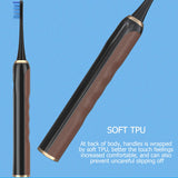 Sonic Rechargeable Electric Toothbrush for Adults, with TPU Wrapped Handle, Inductive Fast Charge, 5 Brushing Modes, Waterproof, Smart Timer, 3 Replacement Heads&Covers, ITECHNIK ST-102 (Black)