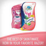 Skintimate Coconut Delight Scented 3 Blade Disposable Razor For Women, 4 Count (Pack of 3)