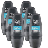 Dove 48 Hours Roll On Stick Clean Comfort Anti-perspirant Deodorant, 6 Packs x 50ml / 1.70 Fl.Oz