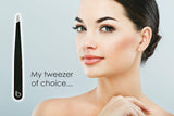 Professional Grade Stainless Steel Slant Tip Tweezers by Better Beauty Products (12 Pack)