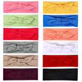 12pcs Solid Color Women Headbands Headwraps Hair Band Cotton Stretchy Turban Bows Accessories for Women Fashion Sport