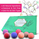 La Bombe Natural Bath Bombs Gift Set. 24 Pc Large Bath Balls Wrapped in 4 Gift Boxes Perfect Relaxation and Moisturizing Gift for Woman