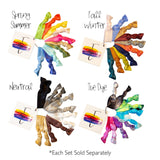 Littles Spring/Summer No Crease Elastic Hair Ties by THIS SEASON'S COLORS, Soft Stretch, Adjustable size, Made for Toddlers & Thinner Hair, Set of 10 Fashionable Colors (Bold Spring)