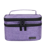 Luxja Nail Polish Carrying Case - Holds 20 Bottles (15ml - 0.5 fl.oz), Portable Organizer Bag for Nail Polish and Manicure Set, Purple