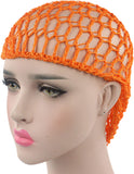 WEEGCN Women Girl Hair Net Fashion Bun Cover Crochet Hair Snood for Sleeping Ballet Dance Skating Pack of 4 (Multicolor2)