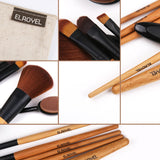 Makeup Brushes 6pc Confidence Perfection with Organic Bamboo Handle and Premium Quality Super Soft Bristle For Incredible Makeup Touch Up Comes With Mascara Brush Oval Brush