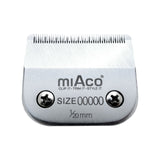Miaco Size 00000 Detachable Clipper Blade fits Oster Classic 76, Andis BGC, BGR, BGRC, MBG