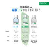 United Colors of Benetton United Dreams Eau de Toilette Spray for Men, Be Strong, 3.4 Ounce