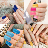30 Sets 720 Pieces Medium Square Press on Nails Fingernails Glossy False Nail Full Cover Artificial Fake Nail Colorful Acrylic Nail Tip Kit for Nail Art Salon (Dark Colors)