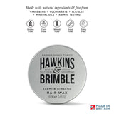 Hawkins & Brimble Molding Hair Wax 100ml / 3.4 fl oz- Light/Medium Hold For Short to Medium Hairstyles Nice Aroma | Award Winning British Grooming Product Made With Natural Ingredients