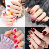 224 Pcs 16 Sheets Nail Art Polish Stickers Decal Nail Wraps Leopard Print Prue Color Nails Strips Street Adhesive False Nail Design Manicure Set With 1Pc Nail Buffers Files For Women Girls