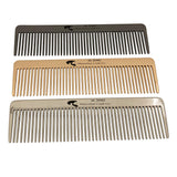 Masculine Craft Co Stainless Steel Hair and Beard Comb - Anti Static Mustache Straightener and Shaper Tool - Best Professional Grooming for Curly or Straight Hair - Fits Men's Wallet Pocket - Silver