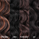 LEEONS Ocean Wave Hair Crochet Wavy Hair Ombre Deep Wave Crochet Hair 20 Inch (4-Pack, T1b-33)