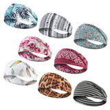 8 Pack Headbands for Women, Yoga Running Sports Headbands Elastic Non Slip Sweat Headbands Head Wrap Workout Headbands Hair Wrap for Women