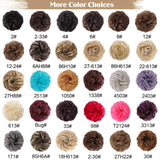 2PCS Messy Bun Hair Piece Thick Updo Scrunchies for Women Curly Wavy Messy Bun Juva Bun Extensions for Thin Hair Synthetic Chignon Hairpiece Scrunchie Scrunchy Updo Bun(8#)