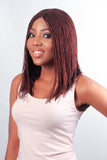WOW BRAIDS Twisted Wigs, Blunt Bob - Micro Twist Wig - Color 35-12 Inches. Synthetic Hand Braided Wigs for Black Women.