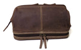 Toiletry Bag "ORLANDO" | Made Of Buffalo Leather | Men Women Travel Kit Wash Bag Accessory Brown | By Alpenleder