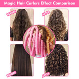 Hair Curlers 36 Pieces Spiral Curls Hair Rollers No Heat Hair Curls Styling Kit Magic Hair Roller with 2 Pieces Styling Hooks for Extra Long Hair Most Kinds of Hairstyles (17.7"/45cm)