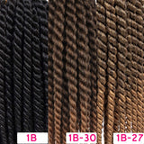 6Packs 12inch Havana Twist Crochet Hair Mambo Twist Braids Hair Senegalese Twists Hair Low Temperature Braiding Hair 12Strands/Pack(12inch/6packs, 1B-27)