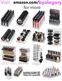 byAlegory Acrylic Makeup Beauty Brush Organizer for Slim Handles 26 Space Cosmetic Storage Display Container - Clear