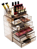 Sorbus Cosmetic Makeup and Jewelry Storage Case Display - Spacious Design - Great for Bathroom, Dresser, Vanity and Countertop (4 Large, 2 Small Drawers, Bronze Glow)