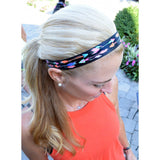 Sweaty Bands Womens Girls Headband - Non-Slip Velvet-Lined Performance Hairband - Find Your Way