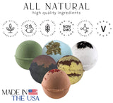 Mr. Bomb - Bath Bombs for Men - for Soothing Well Deserved Relaxation for Men - Set of 6 Tennis Ball Size (5 Ounce) Bombs of Our Most Popular Manly Scents