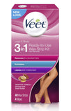 Veet Leg & Body Hair Removal Kit- Sensitive Formula, Ready-to-use Cold Wax Strips, Shea Butter & Acai Fragrance, 40 Count (Pack of 3)