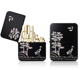 K-Beauty! Mother of Pearl Three Seven (777) Premium Quality Gift Travel Manicure Grooming Kit Nail Clipper Set (4112), MADE IN KOREA, SINCE 1975, (Premium Gold)
