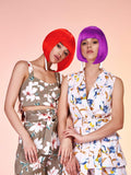 12 Pieces Short Bob Hair Wigs Daily Party Colorful Hairpiece Cosplay Costume Wigs Short Straight Wig for Women Party Supplies