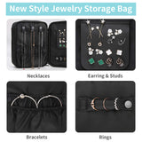 DIMJ Makeup bag and Jewelry Bag, 2 in 1 Travel Makeup Bag Organizer with Compartments Portable Waterproof Storage Case for Cosmetics Brushes Necklaces Earrings Bracelets Toiletry