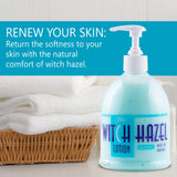 Fuller Brush Witch Hazel Lotion - Natural Moisturizing Cream For Dry Hands W/Pump - Itch Free Moisture For Dry Callous Hands - Moisturizer For Men & Women