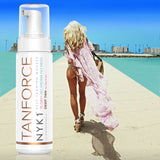 AWARD WINNING Best Self TAN FORCE Self Tanner Mousse (250ml) Salon Quality Streak Free Fake Tan Foam Sunless Tan Tanning Lotion - Natural Look Sunless Tanner Bronzer Cream Self Tanners Best Sellers