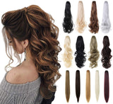 XBwig Claw Clip in Ponytail Hair Extension 18" 21" 24"Curly Wavy Straight Hairpiece One Piece A Jaw Long Pony Tails for Women(Dark Brown 24"-Straight)