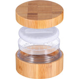 Frienda 30 ml Empty Loose Powder Container Bamboo Cosmetic Make-up Loose Powder Box Case Holder with Sifter Lids and Powder Puff