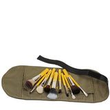 Bdellium Tools Professional Makeup Travel Line Mineral 10pc. Brush Set with Roll-Up Pouch