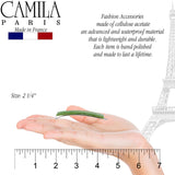 Camila Paris CP2937 French Hair Slides Clips for Women, Set of 3 Girls Side Slide-in Barrette Clip, Bobby Pins Hair Accessories for Women. Strong Hold No Slip Fashion Durable Styling, Made in France